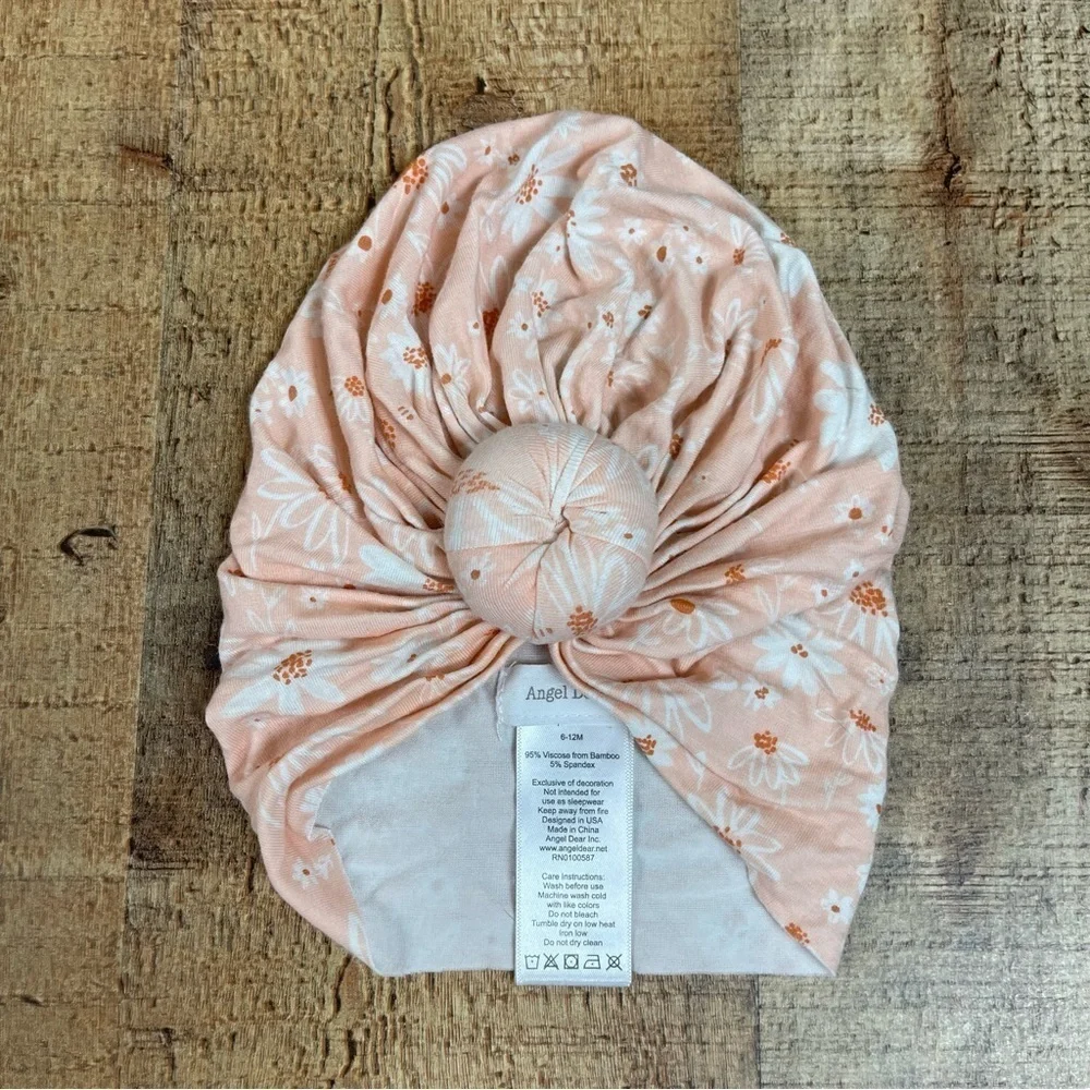 Angel Dear H&M 6-12 Months Head Covering Turbine Bib Bundle Floral Pastel